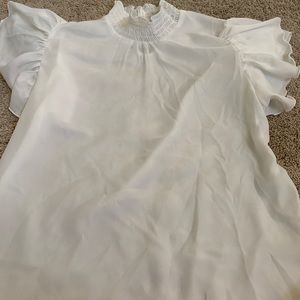 Mock neck ruffle sleeve Shein blouse